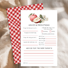 Apple från vår Öga Baby Shower Advice & Prediction Flygblad