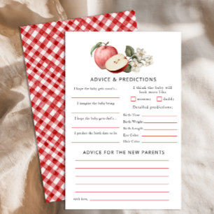 Apple från vår Öga Baby Shower Advice & Prediction Flygblad