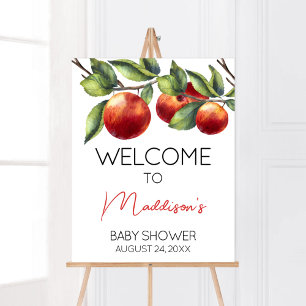 Apple från vår Öga babydusch Välkommen Poster