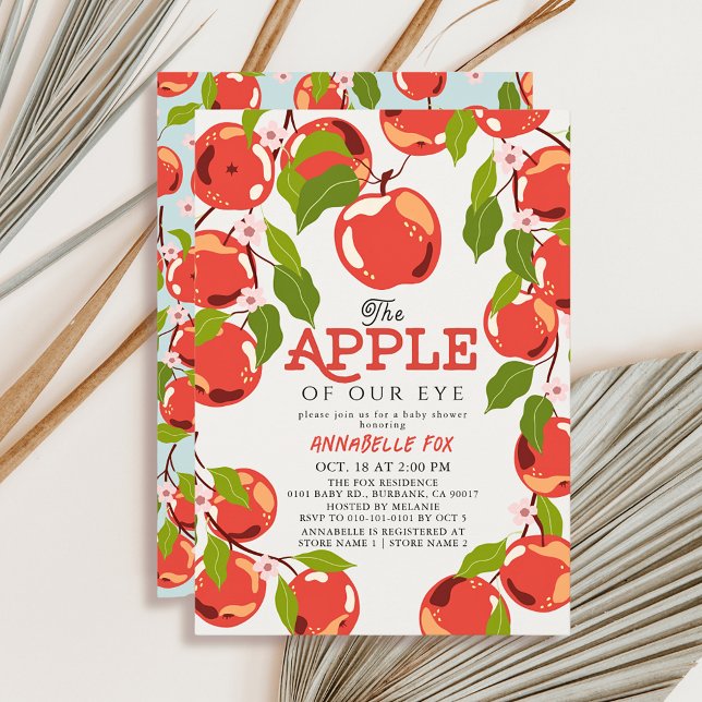 Apple från vår Öga Blommigt Boy Shower Inbjudningar (Skapare uppladdad)