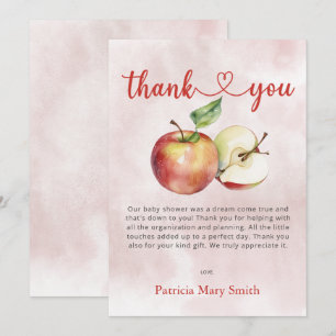 Apple från vår Öga Fall Baby Shower Tack Kort