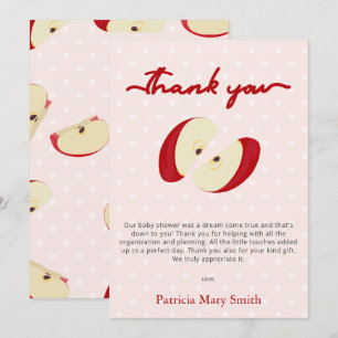 Apple från vår Öga Fall Baby Shower Tack Kort