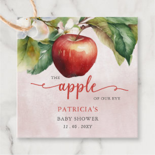 Apple från vår Öga Fall Girl Baby Shower Gåvor Etiketter