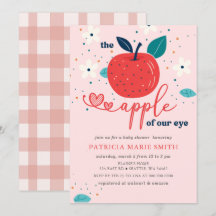 Apple från vår Öga Fall Girl Baby Shower