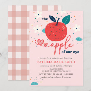 Apple från vår Öga Fall Girl Baby Shower Inbjudningar