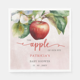 Apple från vår Öga Fall Girl Baby Shower Pappersservett