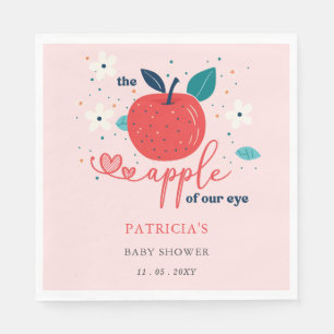 Apple från vår Öga Fall Girl Baby Shower Pappersservett