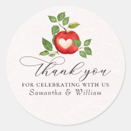 Äpple från vår Öga-fallskörd, Rustic Baby Shower Runt Klistermärke