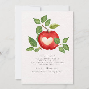 Äpple från vår Öga-fallskörd, Rustic Baby Shower Tack Kort