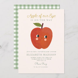 Apple från vår öga söta Apple Baby Shower-inbjudan Inbjudningar