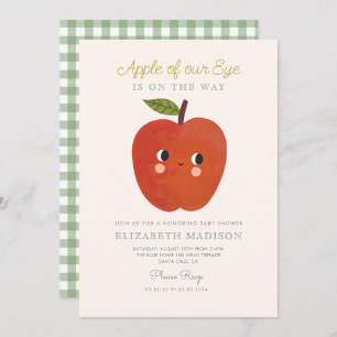 Apple från vår öga söta Apple Baby Shower-inbjudan Inbjudningar