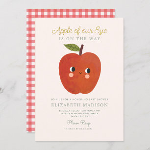 Apple från vår öga söta Apple Baby Shower-inbjudan Inbjudningar