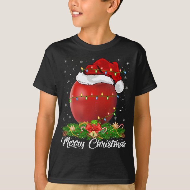 Apple Fruit Älskare Matching Santa Hat Apple Chris T Shirt (Framsida)