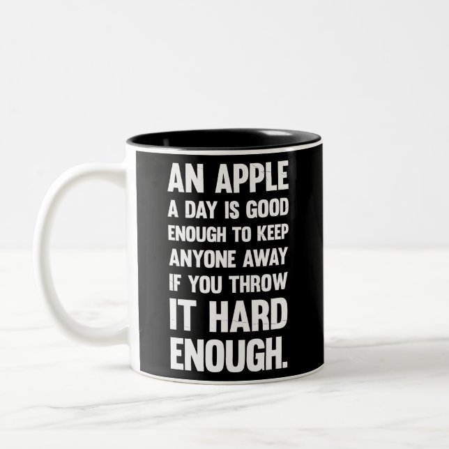Apple-funny-citat. | Sarkastiskt skämt | sarkastis Två-Tonad Mugg (Vänster)