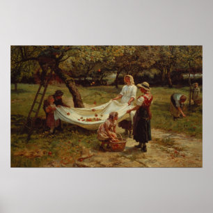 Apple Gatherers, 1880 Poster