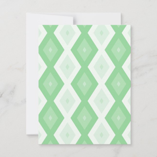 Apple green diamond pattern OSA kort (Framsida)
