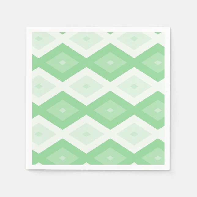 Apple green diamond pattern pappersservett (Framsidan)