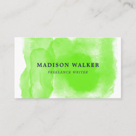 Apple - grön vattenfärg visitkort