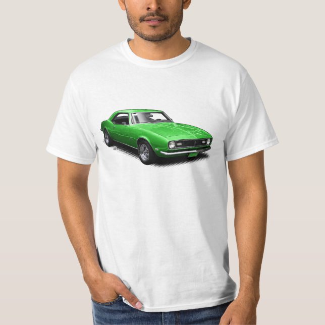 Apple - gröna Camaro på vitT-tröja T-shirt (Framsida)