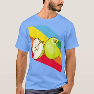 Äpple grönt Fruit Food Vegan Vegetarian T Shirt