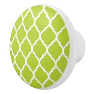 Apple Grönt Moroccan Quatrefoil Knopp