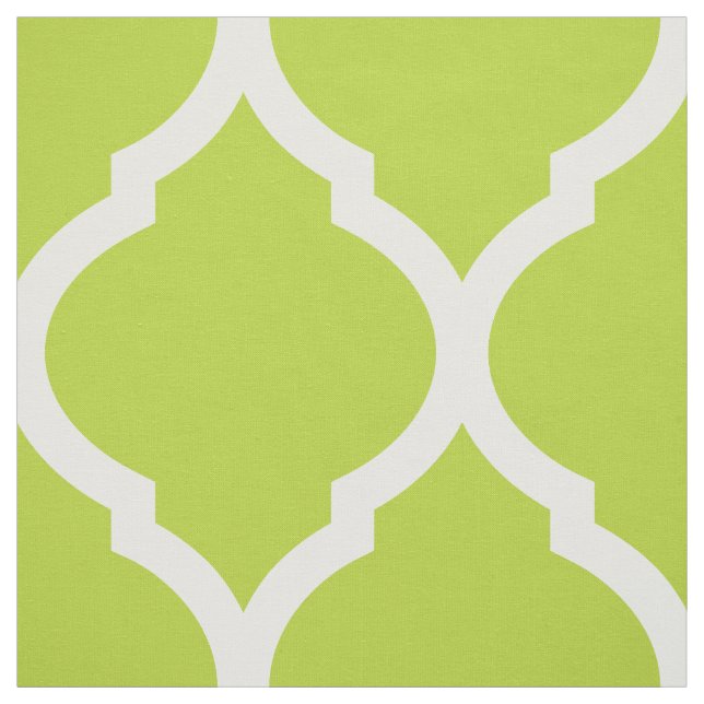 Apple Grönt Moroccan Quatrefoil Large  Tyg (Provkarta)