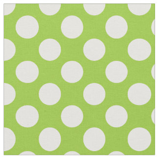 Apple Grönt och White Polka dots Tyg