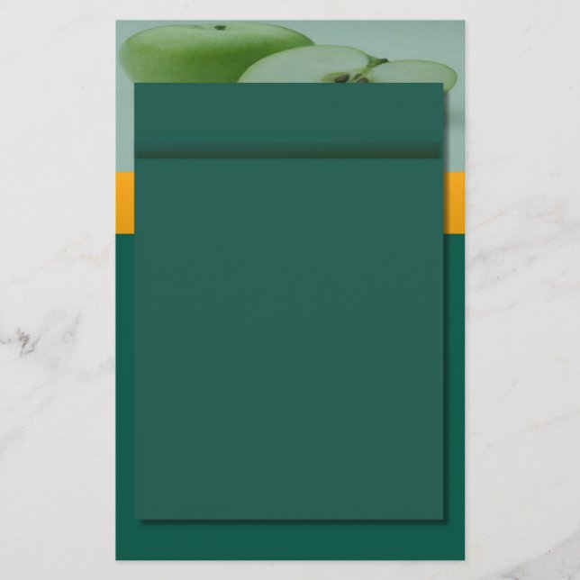 Apple Grönt Stationery Brevpapper (Framsida)
