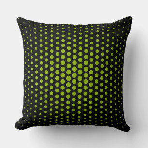 Apple grönt Techno Dots Modern Black Kudde