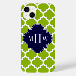 Apple Grönt Wt Moroccan #5 Navy 3 Initial Monogram