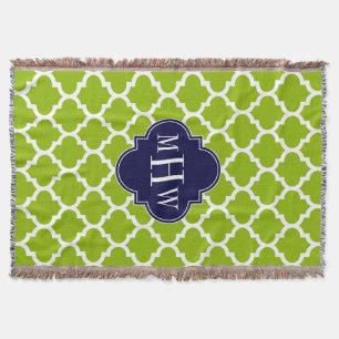 Apple Grönt Wt Moroccan #5 Navy 3 Initial Monogram Filt