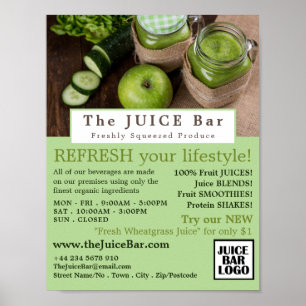 Äpple & gurka, reklam för Juice Pub Poster