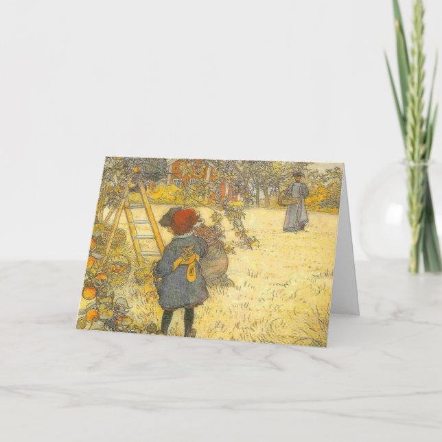 Apple Harvest av Carl Larsson of Sverige Kort (Framsida)