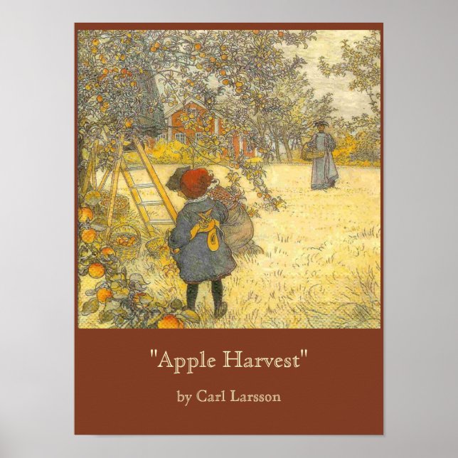 Apple Harvest av Carl Larsson Poster (Framsidan)