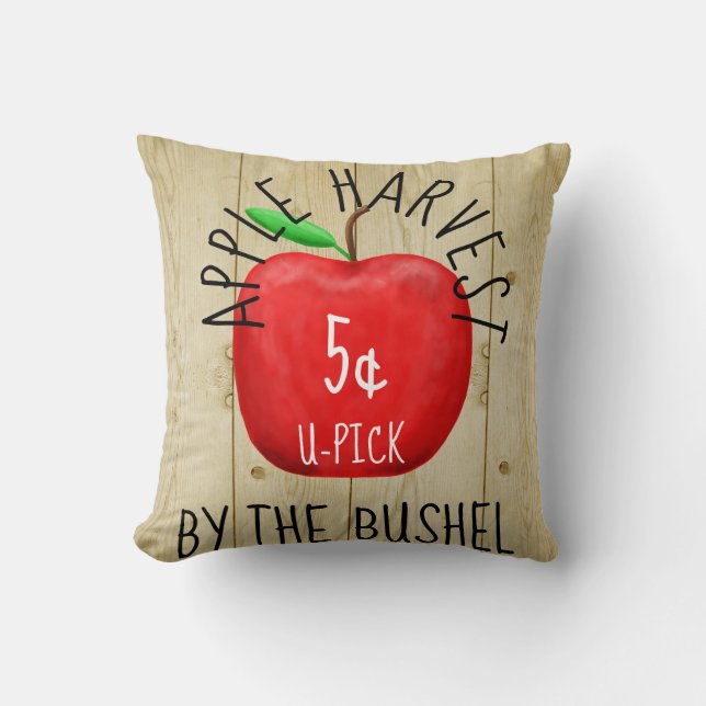 Apple Harvest Vintage Sign Kudde (Framsida)