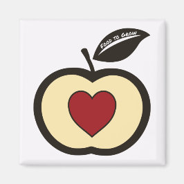 Apple & Heart Core Food to Grow logotyp Magnet
