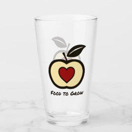 Apple & Heart Red & Black Food to Grow Logotyp Glaskopp