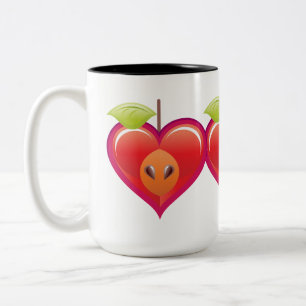 Apple Heart Två-Tonad Mugg