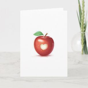 Apple hjärta helgkort