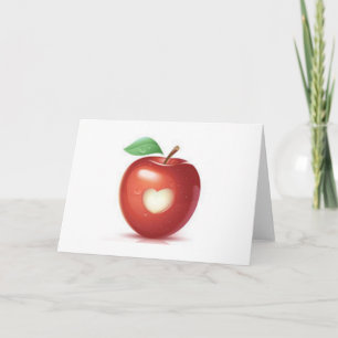 Apple hjärta helgkort
