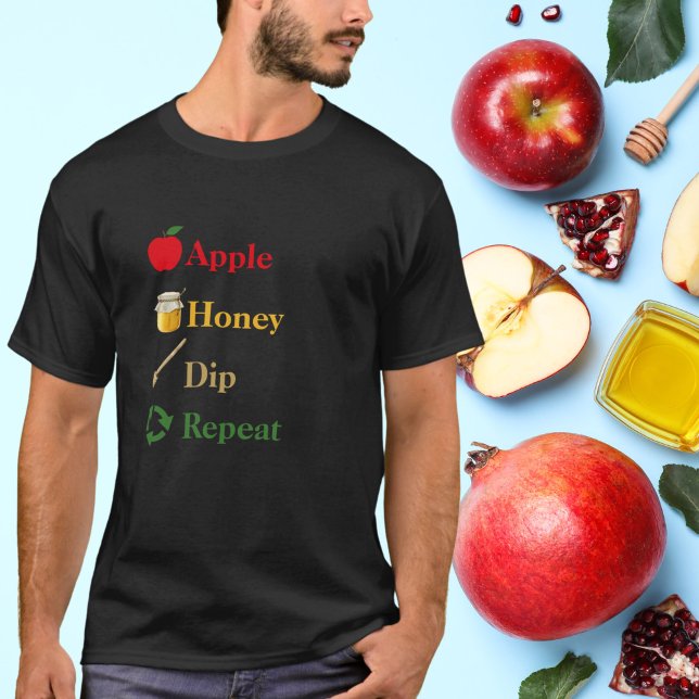 Apple Honung Dip Repeat Rosh Hashanah T Shirt (Skapare uppladdad)
