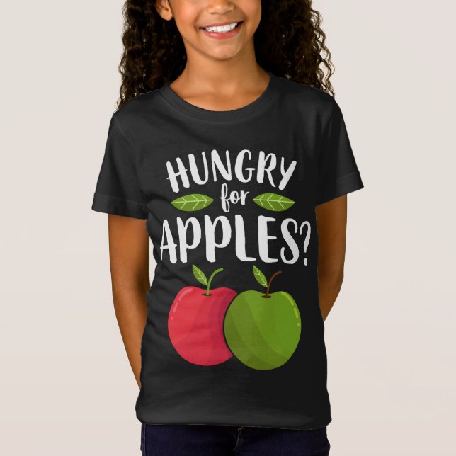 Äpple Hungrigt för äpplen, fruktfrukter Älskare Ve T Shirt (Framsida)