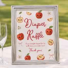 Äpple i mitt öga Baby Shower Blöja Lotteri Poster