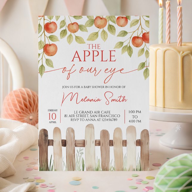 Äpple i Ögat Trädgårds Baby Shower Inbjudan (Skapare uppladdad)