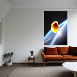 Äpple i rymden | AI Art Poster