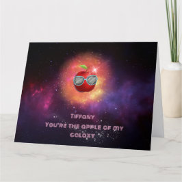 Äpple i tacksamt Galaxy - tackkort