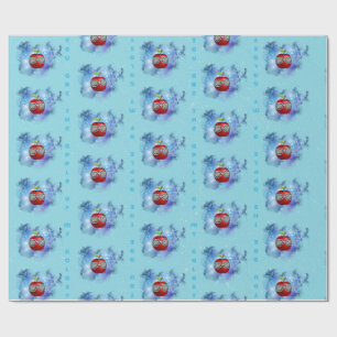 Äpple i Thankful Galaxy Wrapping Papper Presentpapper