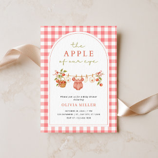 Äpple i Vårat Öga Baby Shower Inbjudan Tjej