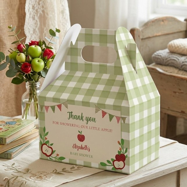 Äpple i Vårat Öga Barnkalas Anpassad Gingham  Presentaskar (Skapare uppladdad)