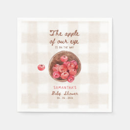 äpple i vårt öga äppelkorg baby shower pappersservett